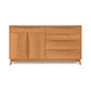 Catalina Dresser by Copeland Furniture with five drawers and two doors, featuring a light brown wood finish for bedroom storage.
