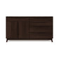 Catalina 5-Drawer, 2-Door Dresser by Copeland Furniture in solid wood with mid-century modern design and short angled legs.