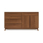 Catalina dresser by Copeland Furniture showcasing mid-century modern design with five drawers, two doors, and a sleek minimalist finish.