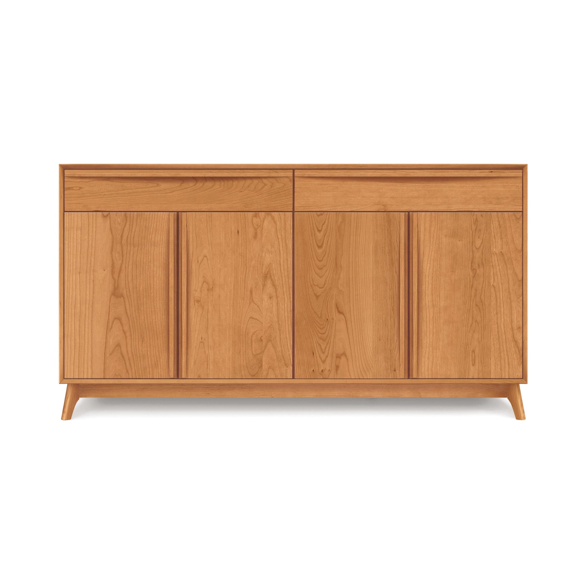 Catalina 2-Drawer, 4-Door Buffet by Copeland Furniture showcasing solid wood construction and a simple natural finish.