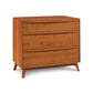 Catalina 3-Drawer Chest by Copeland Furniture, showcasing a modern design with angled legs, crafted from sustainable wood with a natural finish.