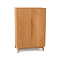 Catalina Bar Cabinet by Copeland Furniture with two doors, wine storage, and angled legs, crafted in America from high quality wood.