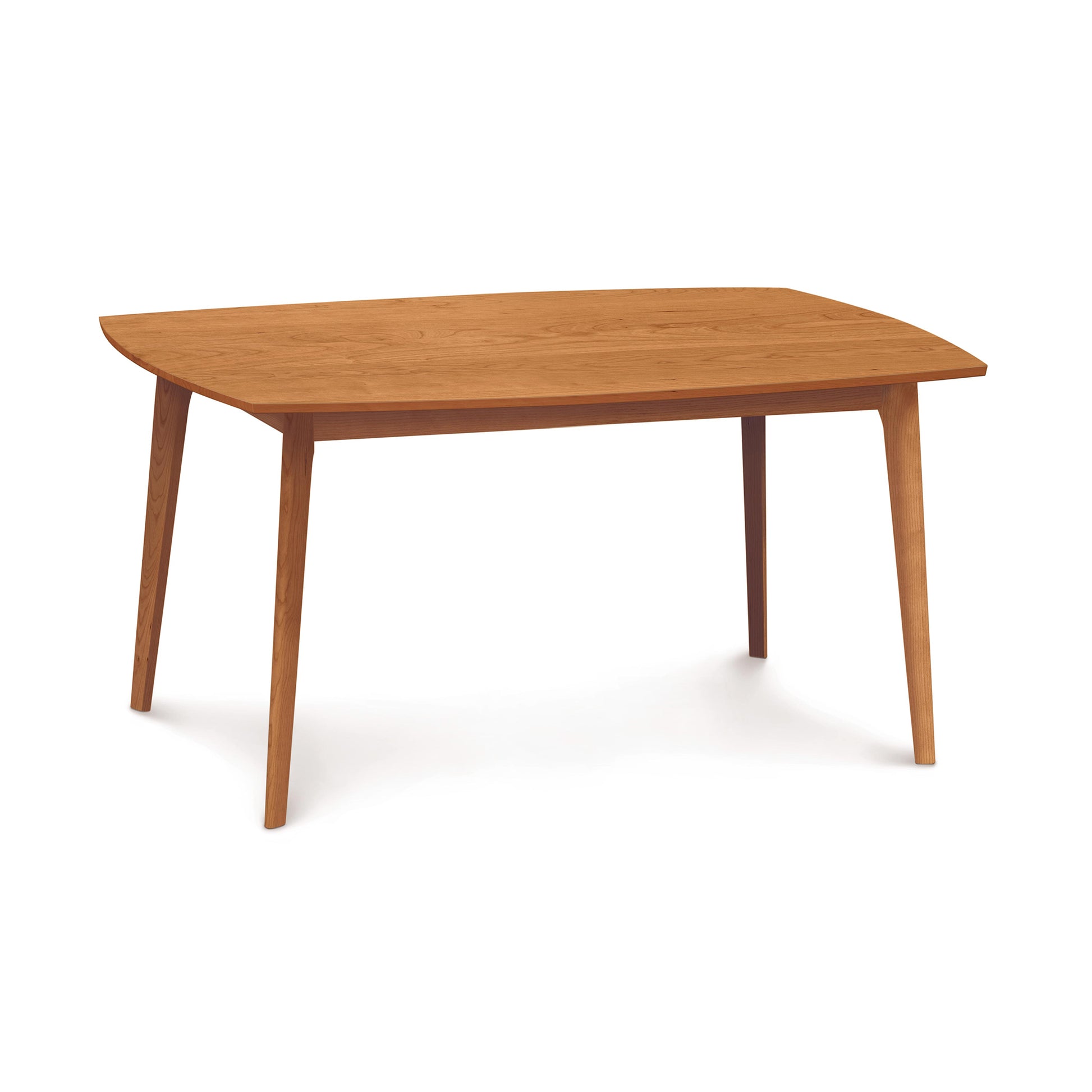 Catalina Solid-Top Table by Copeland Furniture, featuring sustainable hardwood and four angled legs, displayed against a white background.