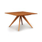 Catalina Square Extension Dining Table by Copeland Furniture with mid-century design and angled legs, crafted from solid wood.