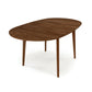 Catalina Drop-Leaf Dining Table by Copeland Furniture with oval solid wood top and four tapered legs, crafted in America.