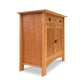 Cherry Moon Small 38" Sideboard by Maple Corner Woodworks crafted from sustainably harvested hardwoods, featuring a flat top, one drawer, and two doors with an Asian modern elegance in natural finish.