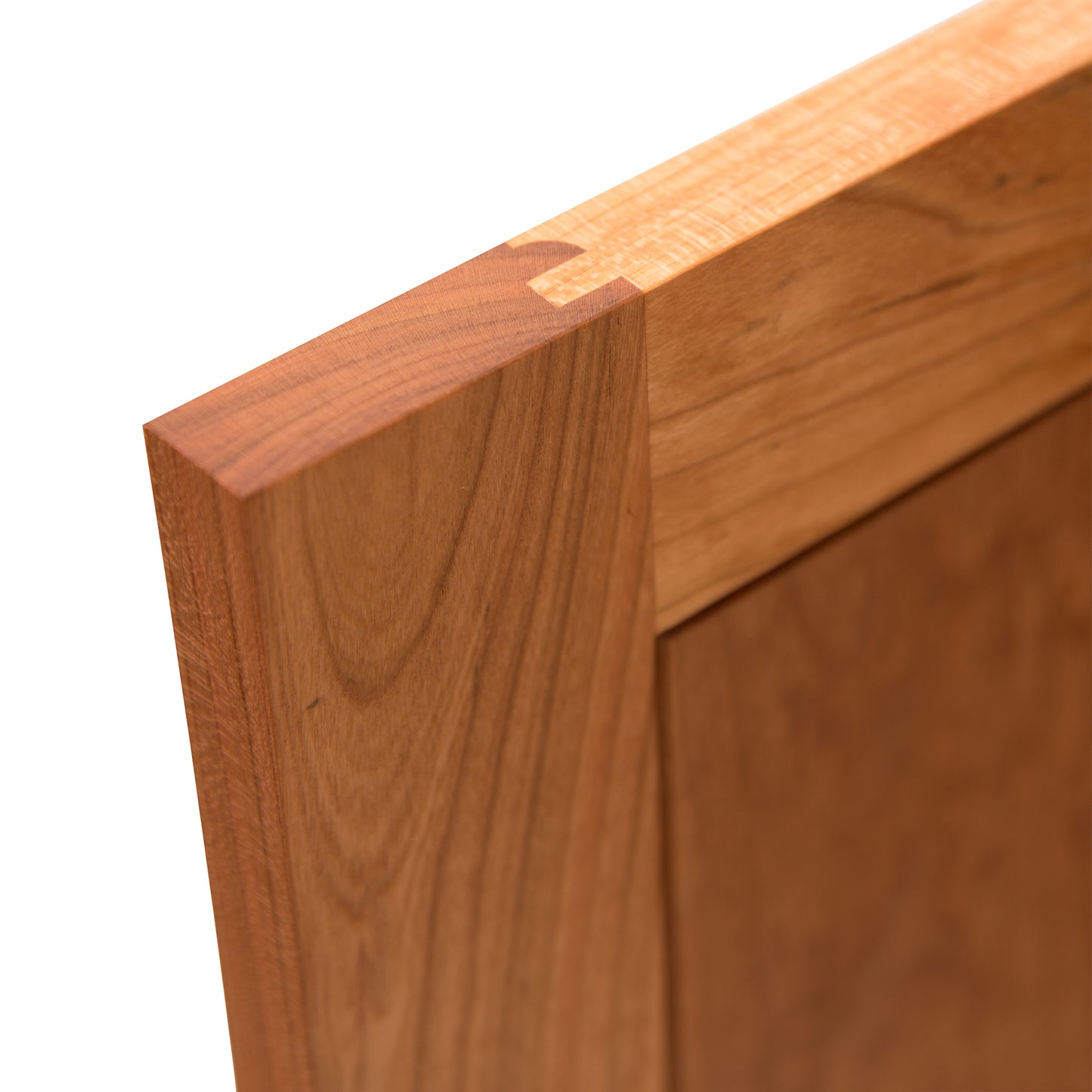 Cherry Moon Small 38" Sideboard featuring dovetail construction with a smooth finish and natural wood grain texture, crafted from sustainably harvested hardwoods by Maple Corner Woodworks.