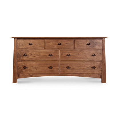Cherry Moon 7-Drawer Dresser by Maple Corner Woodworks, crafted in Vermont from eco-friendly solid wood, American made furniture.