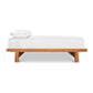 Cherry Moon Dovetail Platform Bed by Maple Corner Woodworks made from sustainably harvested wood with eco-friendly oil finish, side view.