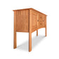 Cherry Moon Huntboard from the Cherry Moon Furniture Collection by Maple Corner Woodworks, featuring Asian style with two drawers, two cabinet doors, warm brown finish, and decorative hardware.