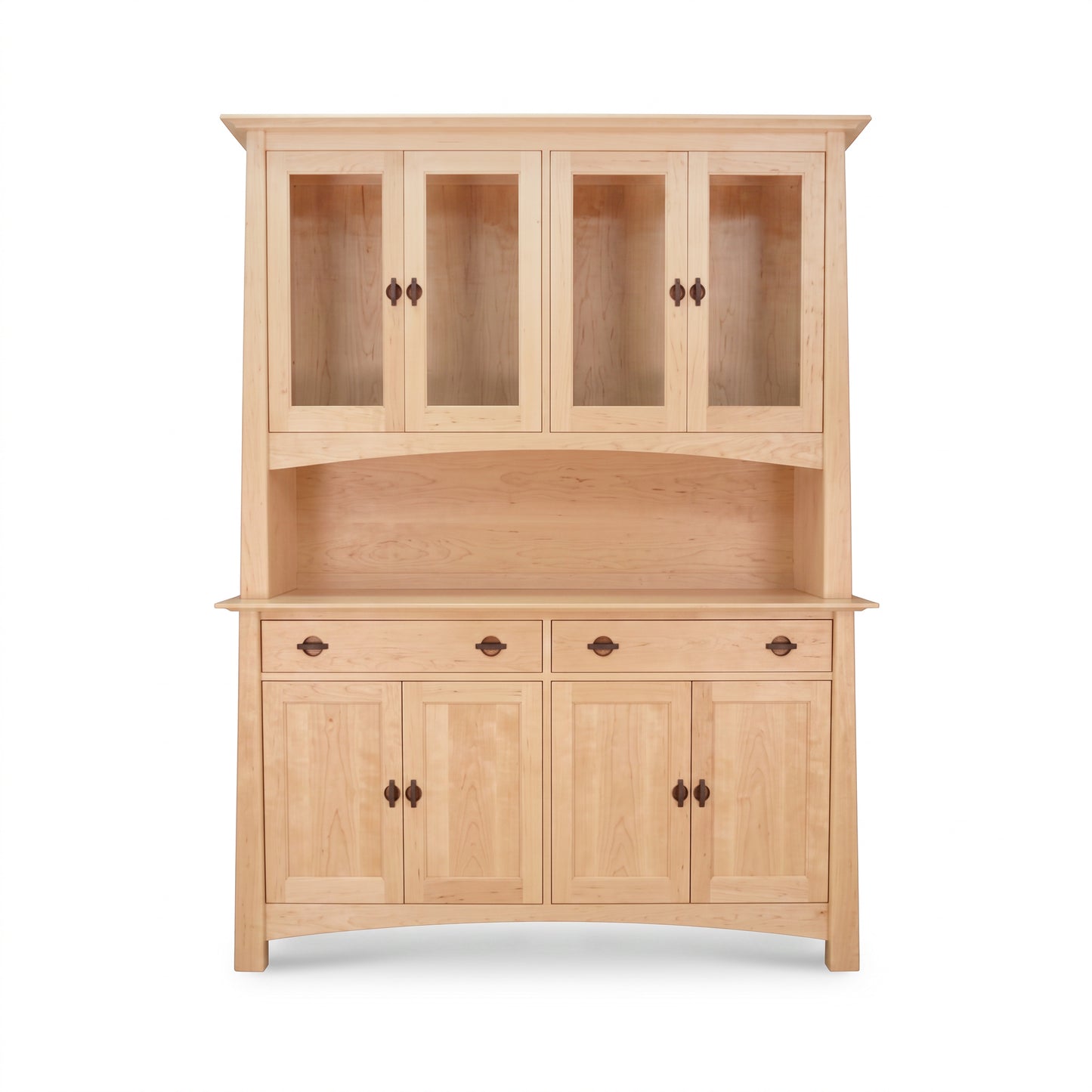 Cherry Moon Large China Cabinet by Maple Corner Woodworks with glass doors, open shelf, and drawers crafted for stylish, functional kitchen storage.
