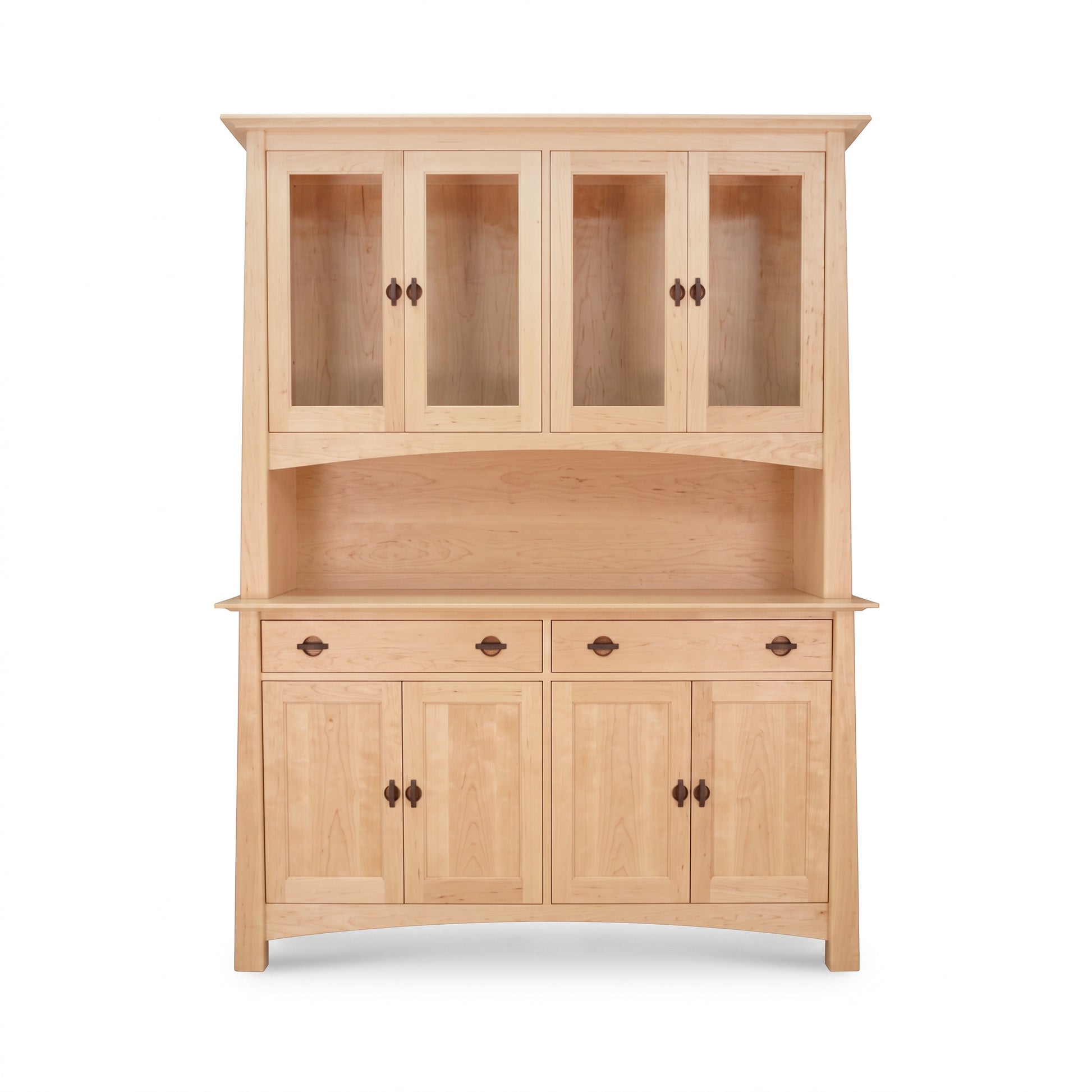 Cherry Moon Large China Cabinet by Maple Corner Woodworks with glass doors, open shelf, and drawers crafted for stylish, functional kitchen storage.