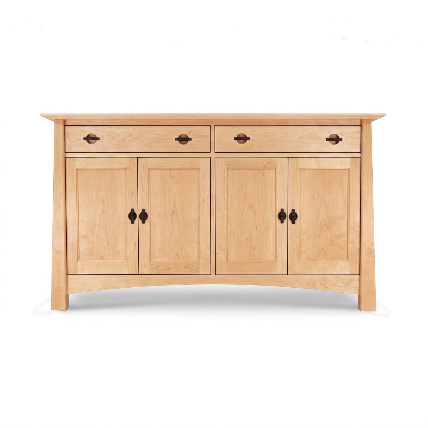 Cherry Moon Large Sideboard by Maple Corner Woodworks, crafted from solid hardwood with drawers and cabinets, showcasing fine American craftsmanship.