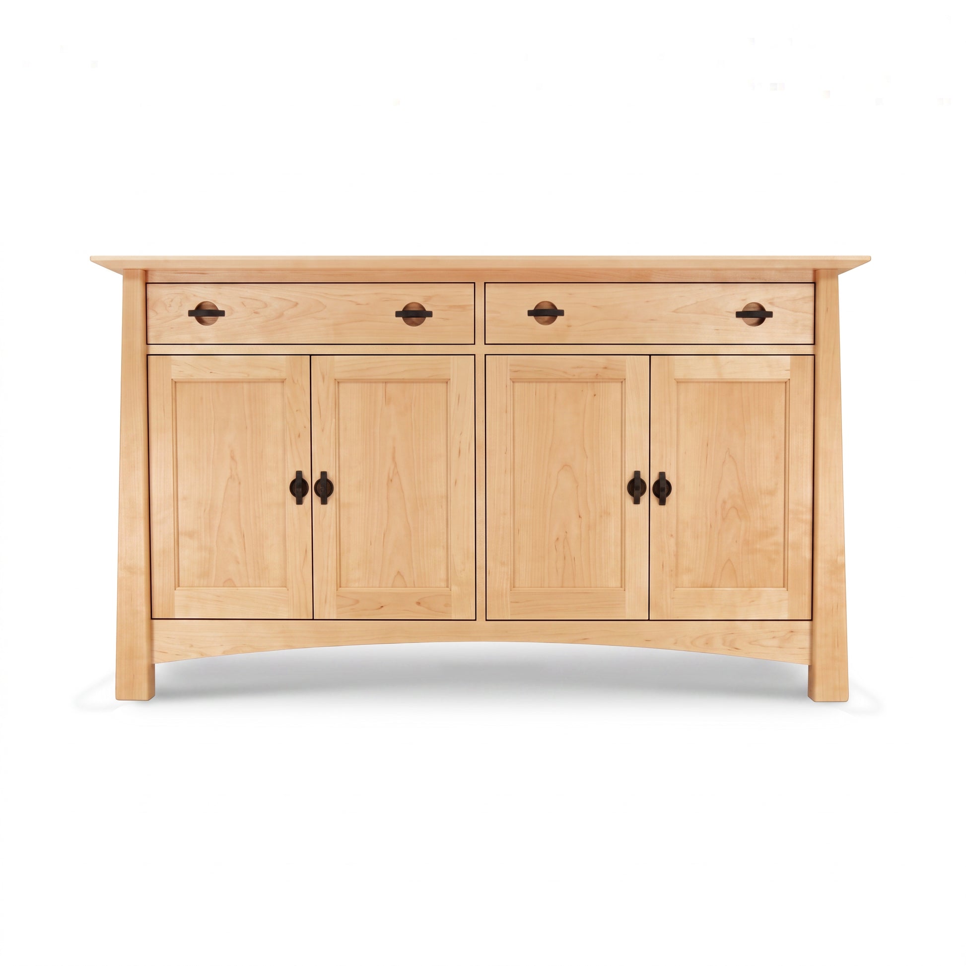 Cherry Moon Large Sideboard by Maple Corner Woodworks, crafted from solid hardwood with drawers and cabinets, showcasing fine American craftsmanship.