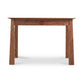 Cherry Moon Writing Desk by Maple Corner Woodworks with angled legs and single drawer, handcrafted in Vermont from solid walnut wood.