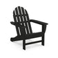 Black POLYWOOD Classic Adirondack Chair with slatted back and wide armrests.