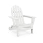 POLYWOOD Classic Folding Adirondack Chair featuring recycled plastic construction, wide armrests, and a slatted backrest on a plain white background.