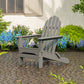 Gray POLYWOOD Classic Folding Adirondack Chair made from recycled plastic.
