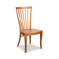 Classic Shaker Chair #1 by Lyndon Furniture showcasing a slatted backrest and curved legs, expertly crafted from sustainable wood.