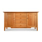 Classic Shaker Large Buffet by Lyndon Furniture with a natural wood finish, 2 doors, and 4 drawers crafted from sustainable hardwoods.