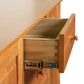 Classic Shaker Large Buffet by Lyndon Furniture showcasing an open drawer with dovetail joints and smooth-gliding metal runners.