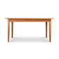 Lyndon Furniture Classic Shaker Solid Top Dining Table with four sturdy legs and handcrafted solid wood construction, American made.