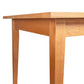Close-up of the Lyndon Furniture Classic Shaker Solid Top Dining Table highlighting the handcrafted solid wood edge and sturdy legs.