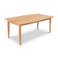 Classic Shaker Solid Boat Top Table by Lyndon Furniture, crafted from solid hardwood with four straight legs, displayed prominently.