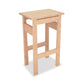 Contemporary Asian Stool by Maple Corner Woodworks, minimalist handcrafted solid wood design with rectangular seat and four legs.