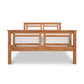 Contemporary Cable Bed with slatted headboard and footboard, highlighting solid hardwood craftsmanship by Vermont Furniture Designs.