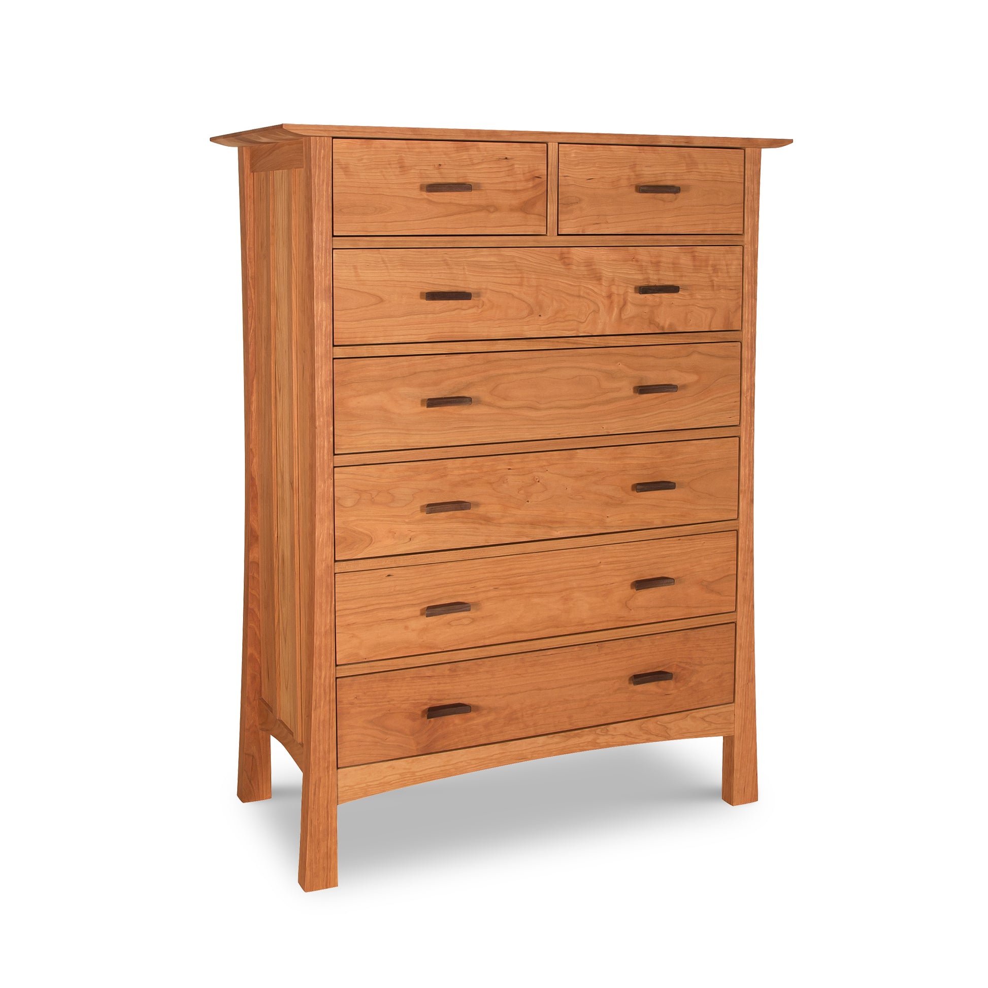 Contemporary Craftsman 7-drawer chest crafted from solid hardwood with eco-friendly finish, showcasing American-made quality and clean, modern lines.