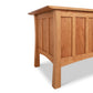 Contemporary Craftsman Blanket Chest with panel detailing and curved legs, handcrafted by Vermont Furniture Designs.