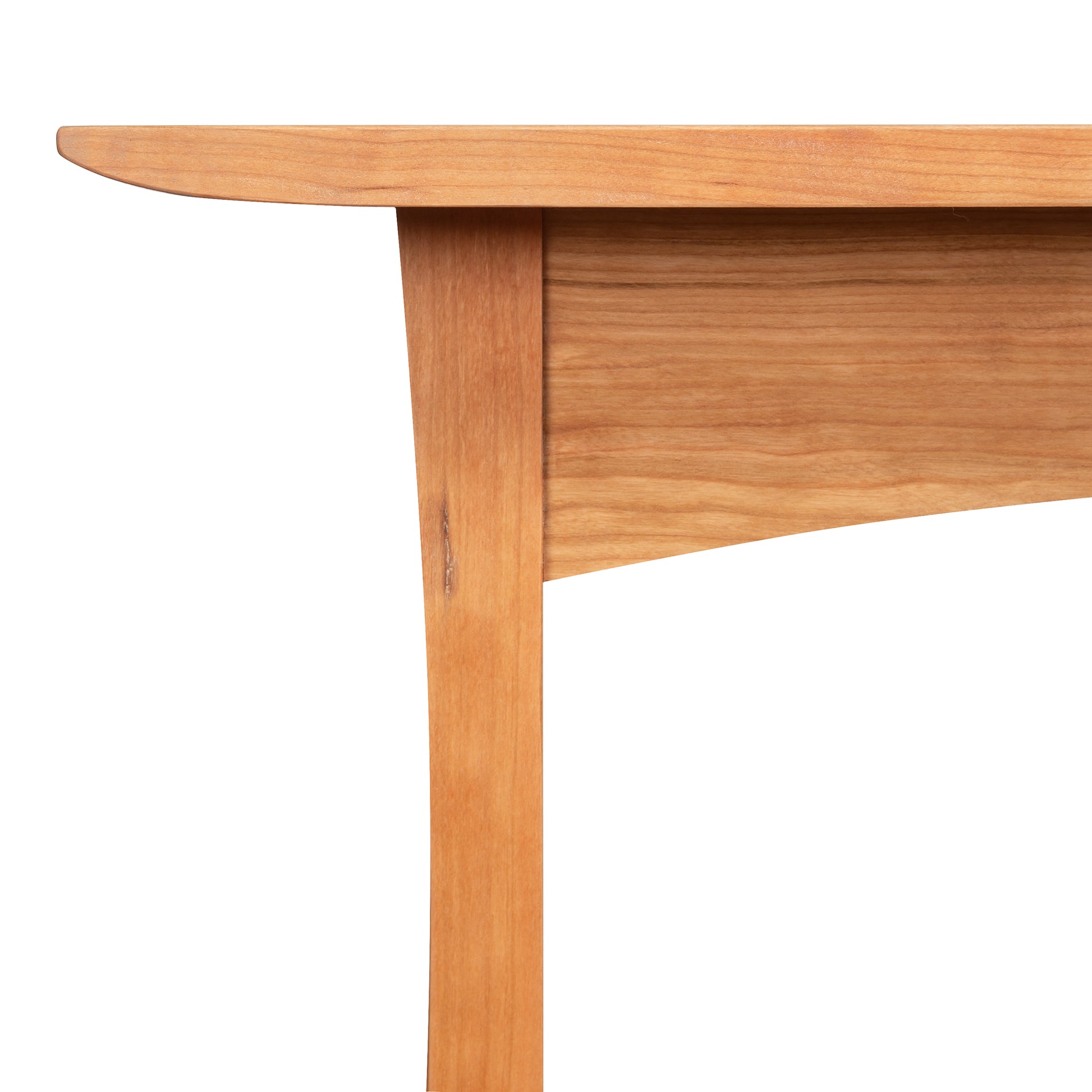Vermont Furniture Designs Contemporary Craftsman Lamp Table with smooth natural finish and detailed wood grain, American made quality.
