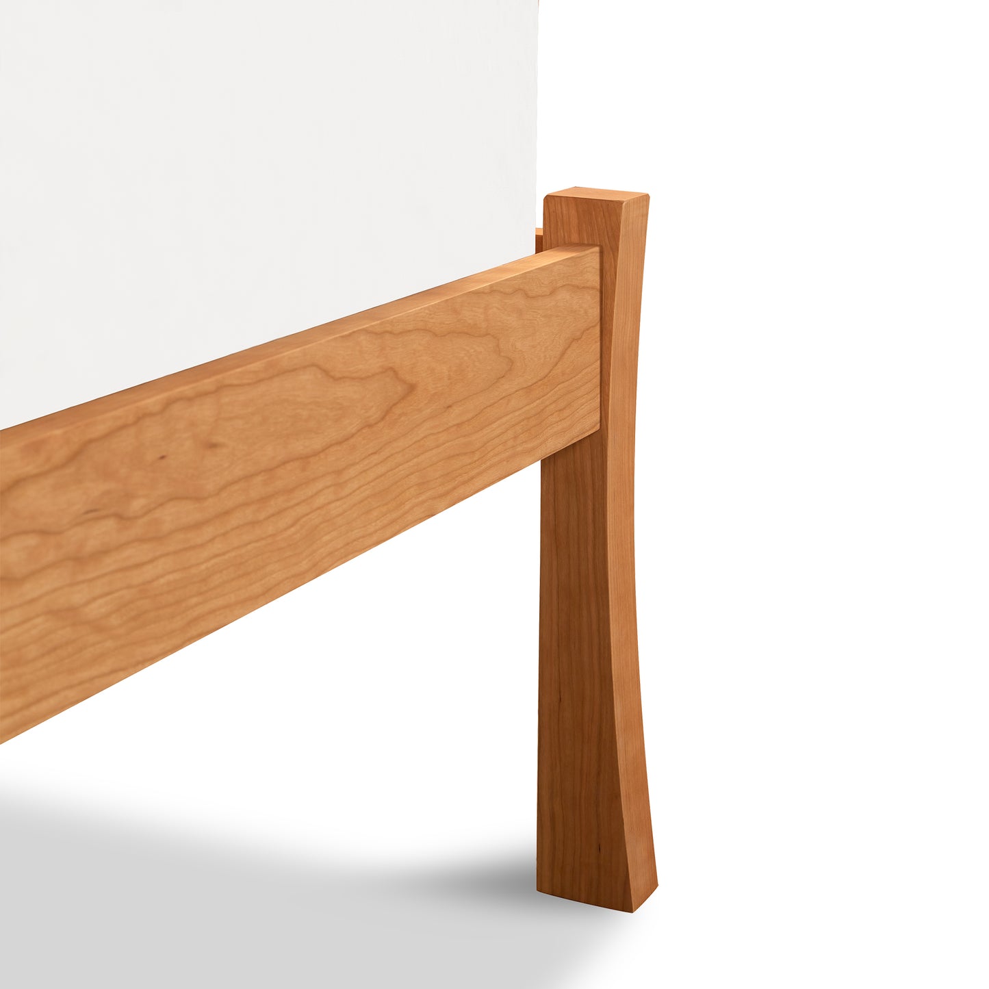 Vermont Furniture Designs right siderail for Contemporary Craftsman Platform Bed in natural finish, highlighting quality American craftsmanship.