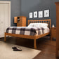 Vermont Furniture Designs right siderail for Contemporary Craftsman Low Footboard Platform Bed, crafted in solid wood with fine detail.