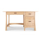 Contemporary Craftsman Study Desk by Vermont Furniture Designs in light solid wood with eco finish, featuring three drawers. American made.