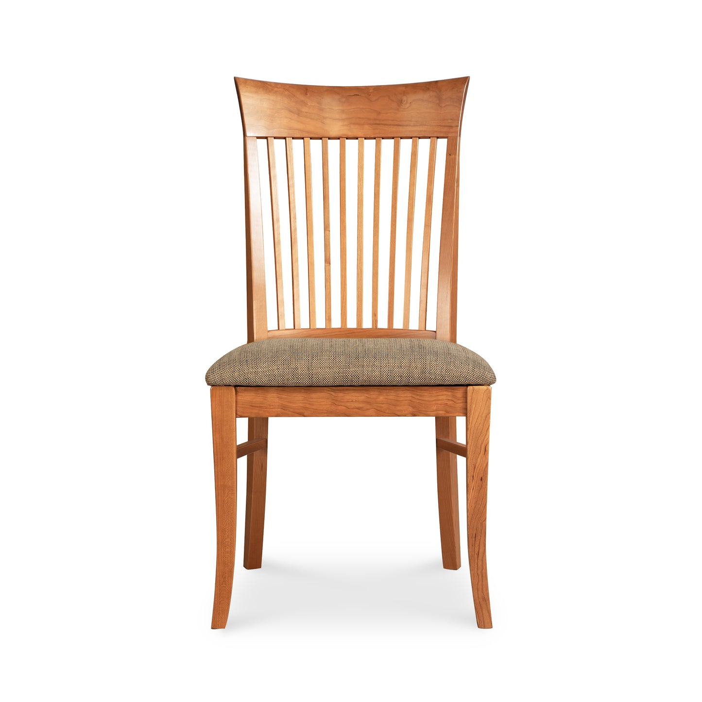Contemporary Shaker Side Chair by Vermont Woods Studios featuring Barley Upholstery, highlighting its elegant design and craftsmanship.