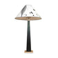 Dance of Life Table Lamp by Rock River Studio with cherry wood base and abstract shade, highlighting fine craftsmanship and unique design.