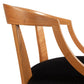 Dorset Chair by Vermont Woods Studios, featuring a Bank of England style with a curved backrest and black cushioned seat, showcased against a plain white background.