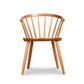 Dover Curveback Windsor Chair in Cherry by Vermont Woods Studios, expertly crafted American-made furniture, floor model displayed.