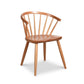 Dover Curveback Windsor Chair in cherry by Vermont Woods Studios, showcasing a curved back, vertical slats, and angled legs, American made.