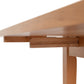 Lyndon Furniture Drop Leaf Table underside showing detailed sliding extension mechanism and expert craftsmanship.