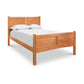 Minimalist Essex High Footboard Bed from Vermont Furniture Designs, crafted in solid hardwood with a high headboard and adorned with white bedding.