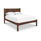 Essex Low Footboard Bed by Vermont Furniture Designs showcasing solid hardwood construction and a minimalist design with an eco-friendly dark headboard.