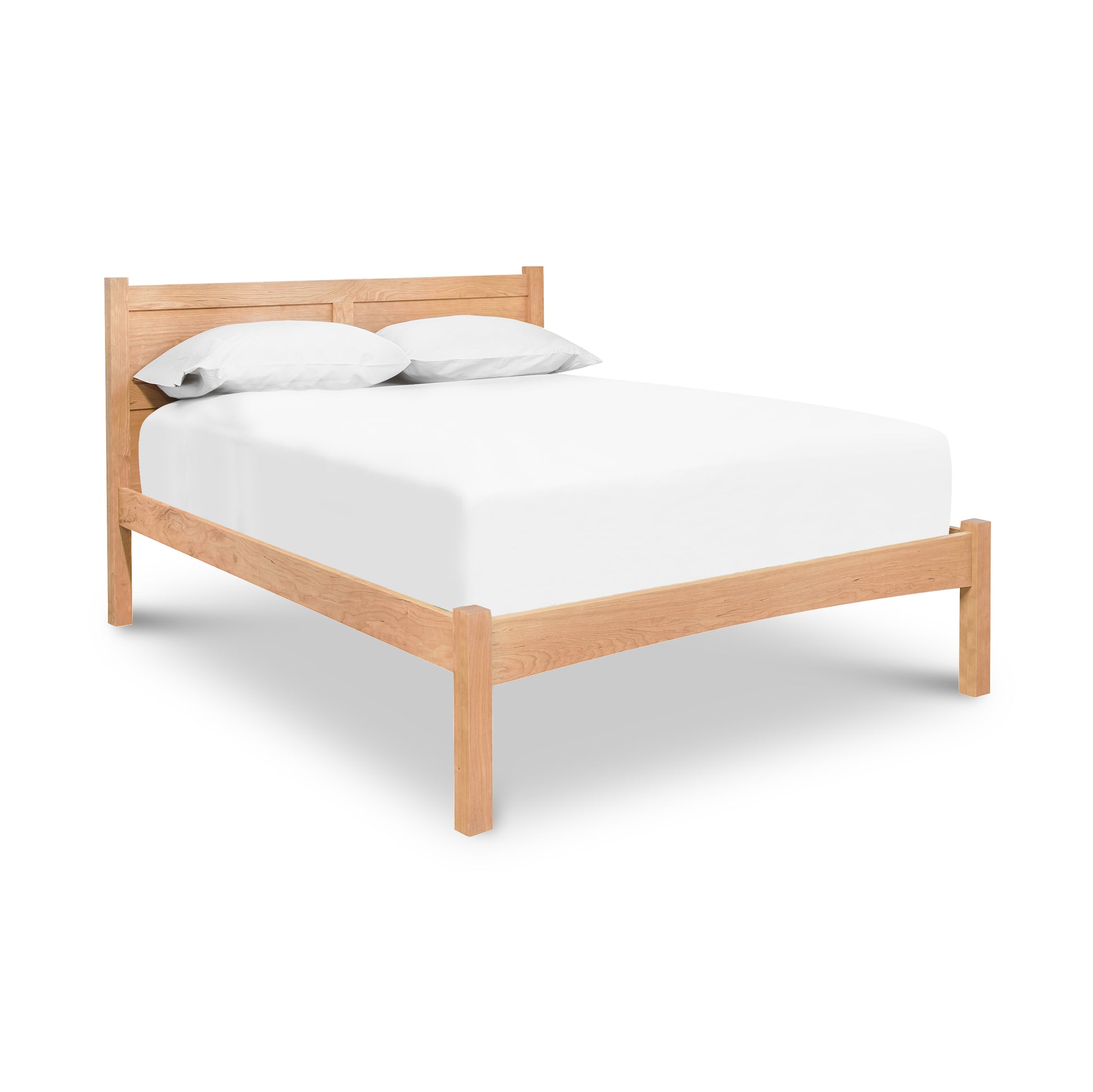 Essex Low Footboard Bed made of solid hardwood with plain headboard and eco-friendly finish.