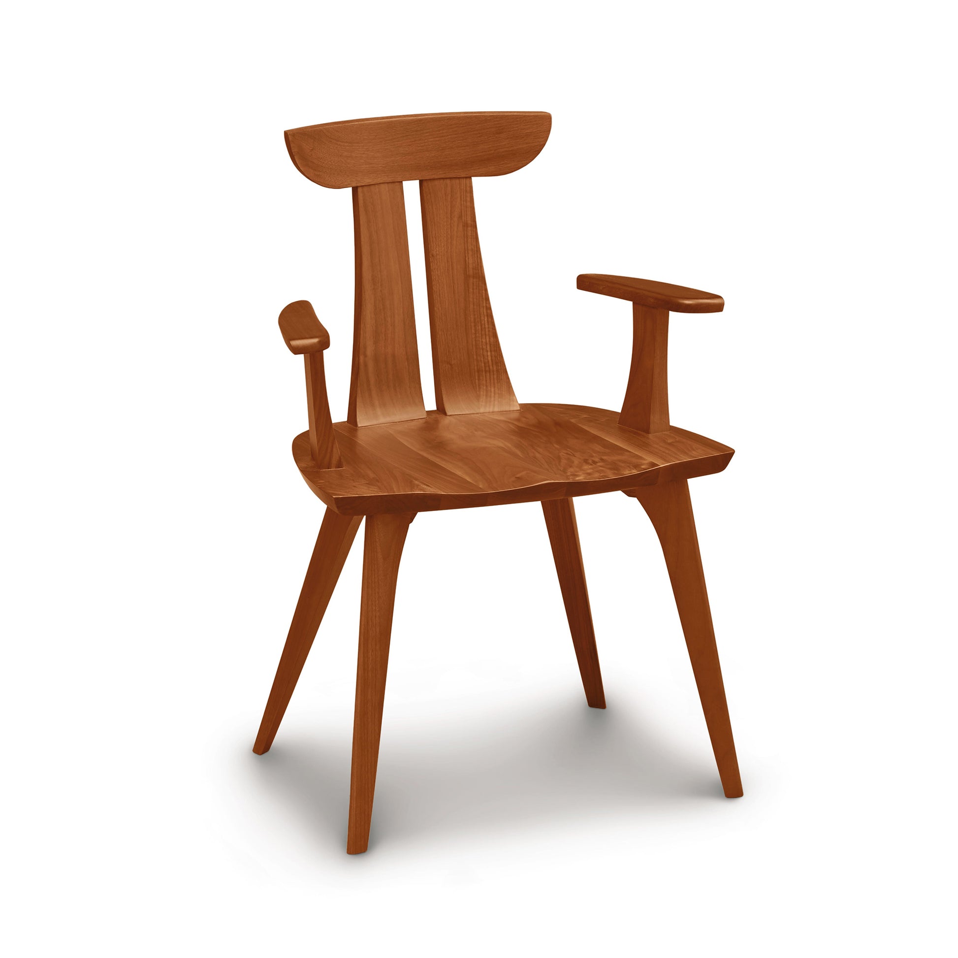 Estelle Chair by Copeland Furniture, elegant mid-century modern design, handcrafted in Vermont from solid American hardwoods.