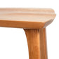 Estelle Counter Stool by Copeland Furniture featuring a smooth, rounded wooden corner and leg, highlighting its American craftsmanship.