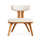 Estelle Lounge Chair by Copeland Furniture with angled legs and upholstered seat highlights American craftsmanship in solid wood construction.