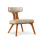 Estelle Lounge Chair by Copeland Furniture features angled hardwood legs and plush upholstered seat and back in a mid-century modern design.