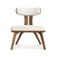 Estelle Lounge Chair by Copeland Furniture with angled legs, plush cushioned seat, and light upholstered backrest, handcrafted in Vermont.
